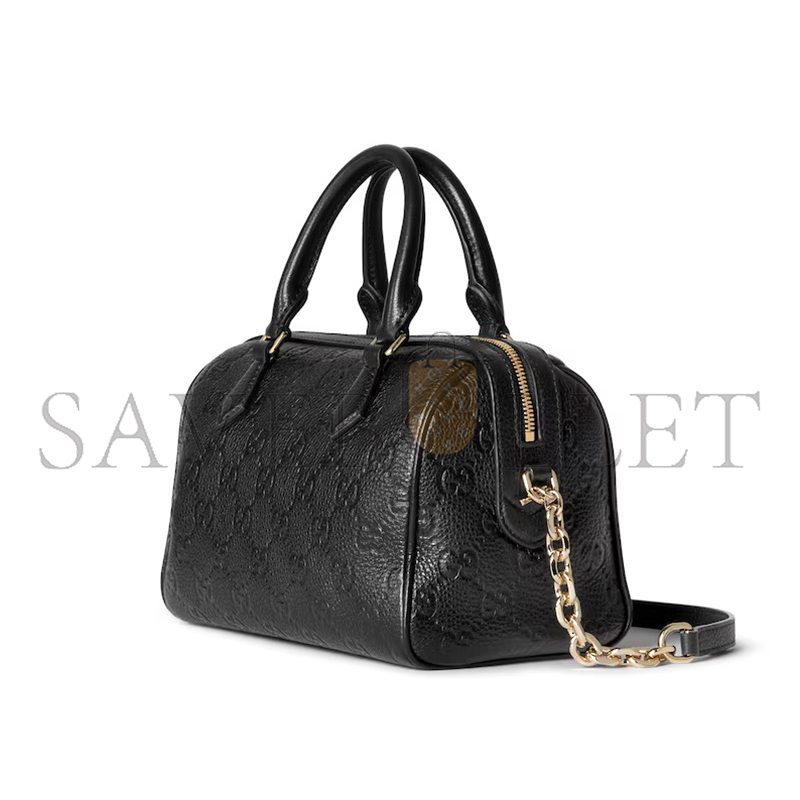 GUCCI GG EMBLEM MEDIUM BOSTON BAG 815255 (25.5*16*14cm)